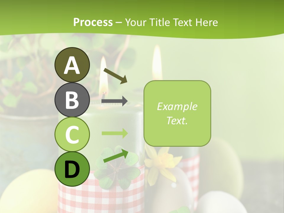 Multicolored Easter Background Candle PowerPoint Template