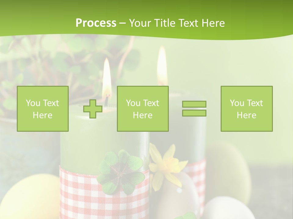 Multicolored Easter Background Candle PowerPoint Template