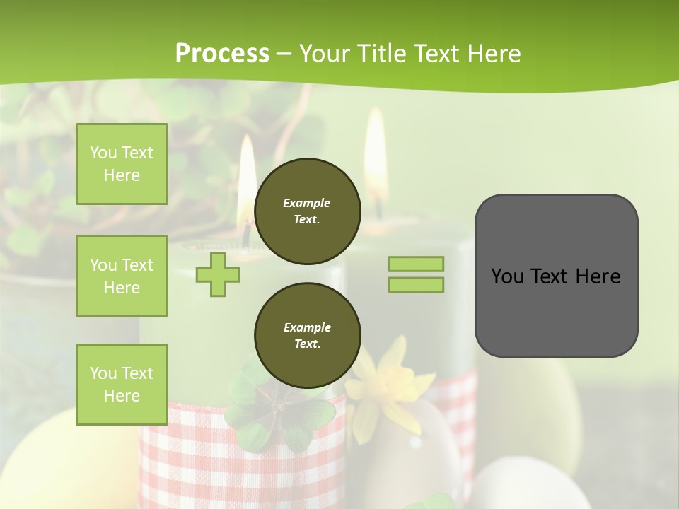 Multicolored Easter Background Candle PowerPoint Template
