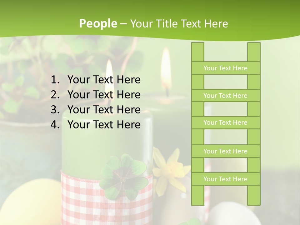 Multicolored Easter Background Candle PowerPoint Template