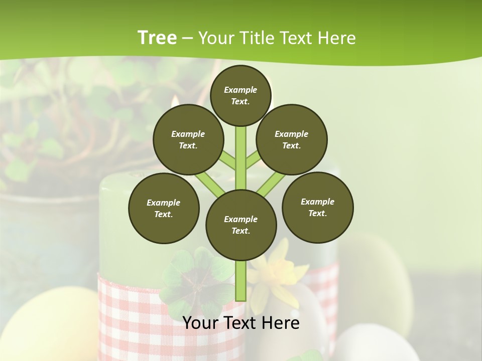 Multicolored Easter Background Candle PowerPoint Template