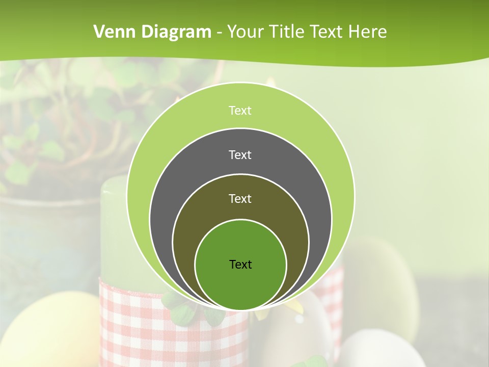 Multicolored Easter Background Candle PowerPoint Template