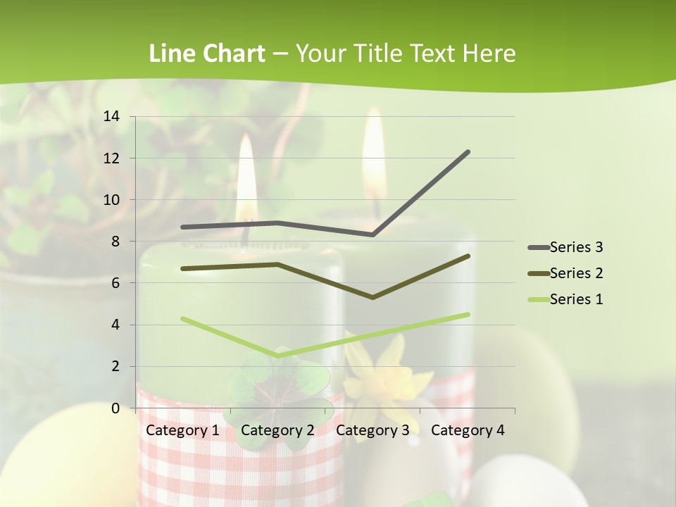 Multicolored Easter Background Candle PowerPoint Template