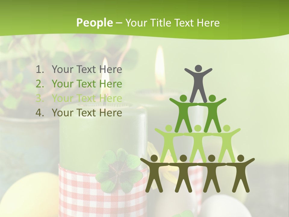 Multicolored Easter Background Candle PowerPoint Template