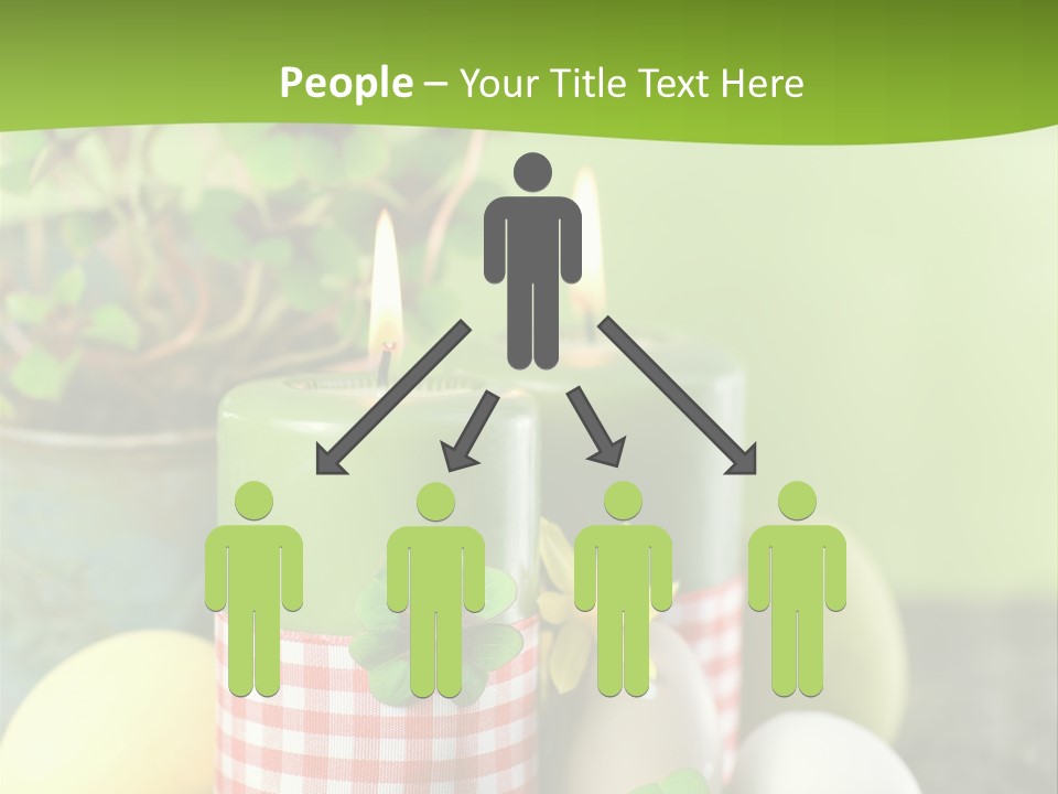 Multicolored Easter Background Candle PowerPoint Template