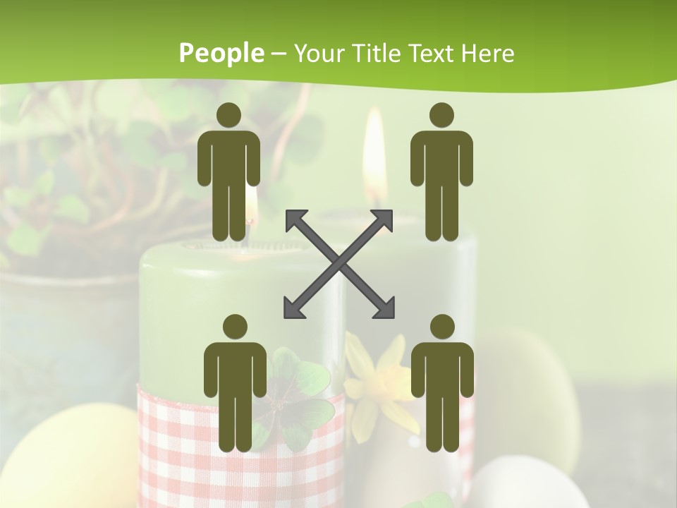 Multicolored Easter Background Candle PowerPoint Template