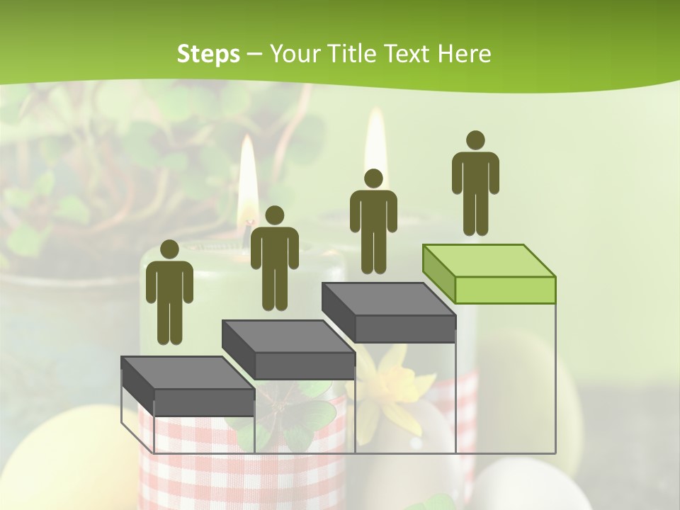 Multicolored Easter Background Candle PowerPoint Template