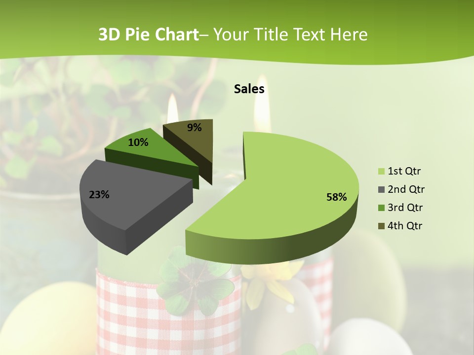 Multicolored Easter Background Candle PowerPoint Template