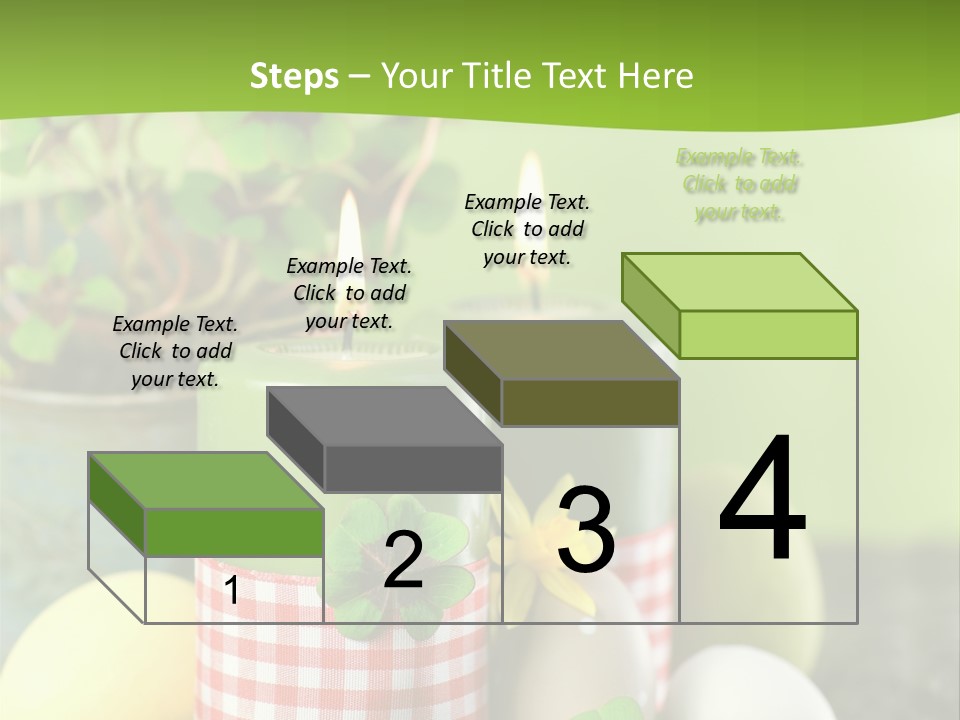 Multicolored Easter Background Candle PowerPoint Template