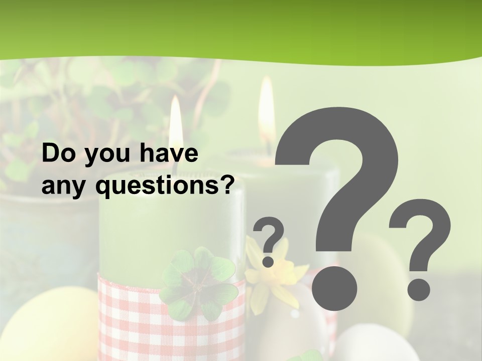 Multicolored Easter Background Candle PowerPoint Template