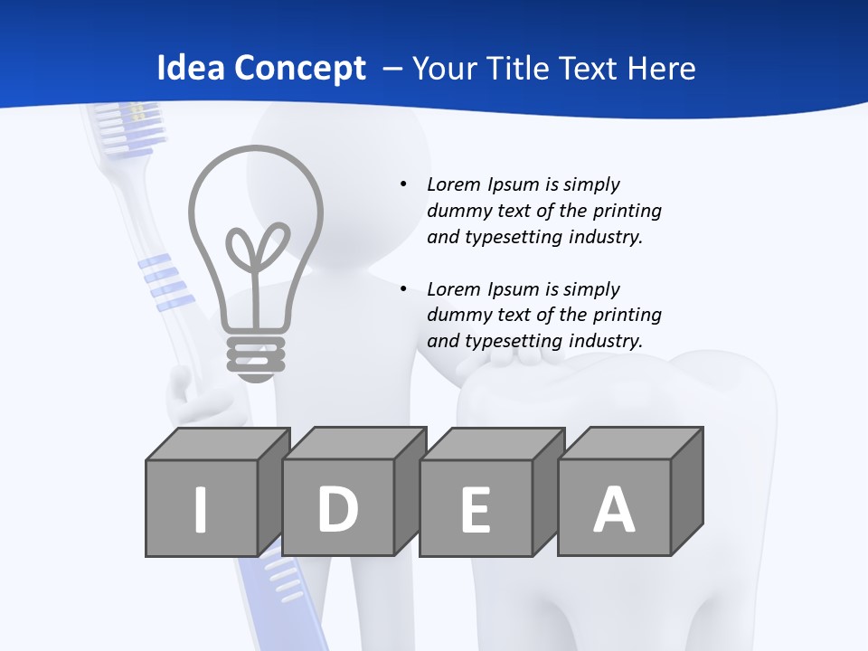 Clean White Blue PowerPoint Template