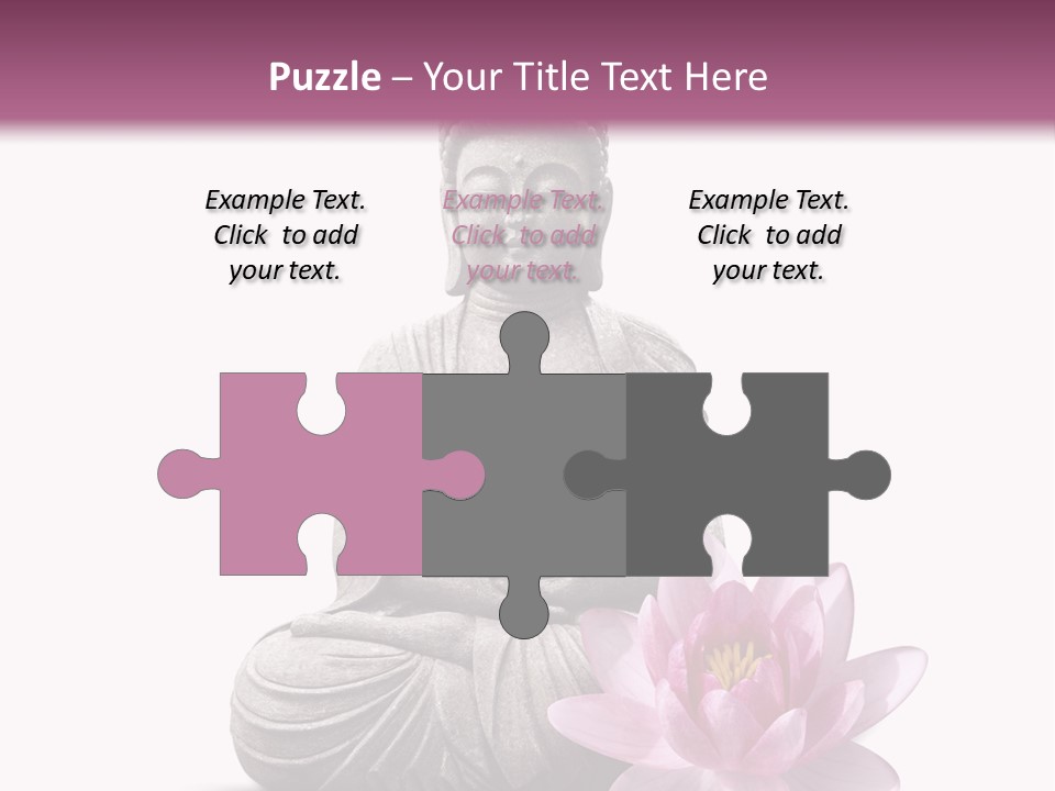 Prier Statue De Bouddha Fleur PowerPoint Template