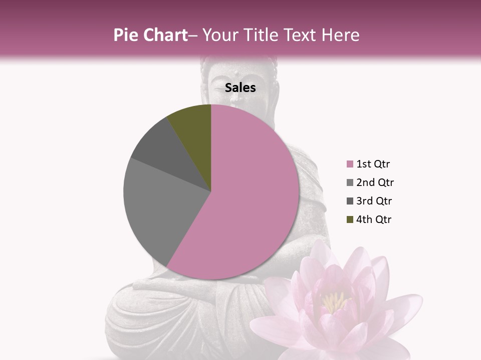 Prier Statue De Bouddha Fleur PowerPoint Template