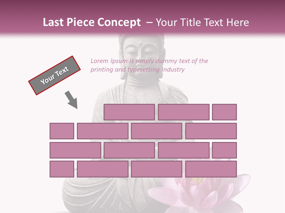Prier Statue De Bouddha Fleur PowerPoint Template
