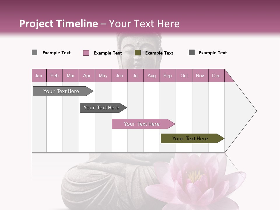 Prier Statue De Bouddha Fleur PowerPoint Template