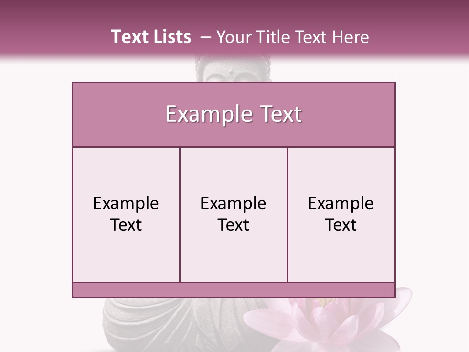 Prier Statue De Bouddha Fleur PowerPoint Template