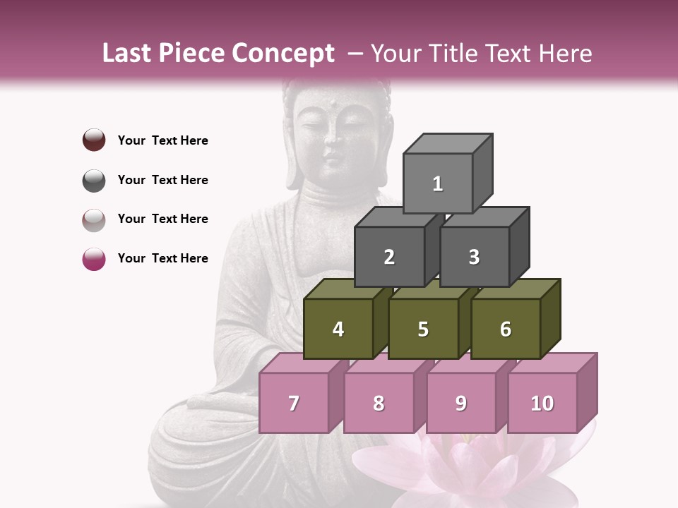 Prier Statue De Bouddha Fleur PowerPoint Template