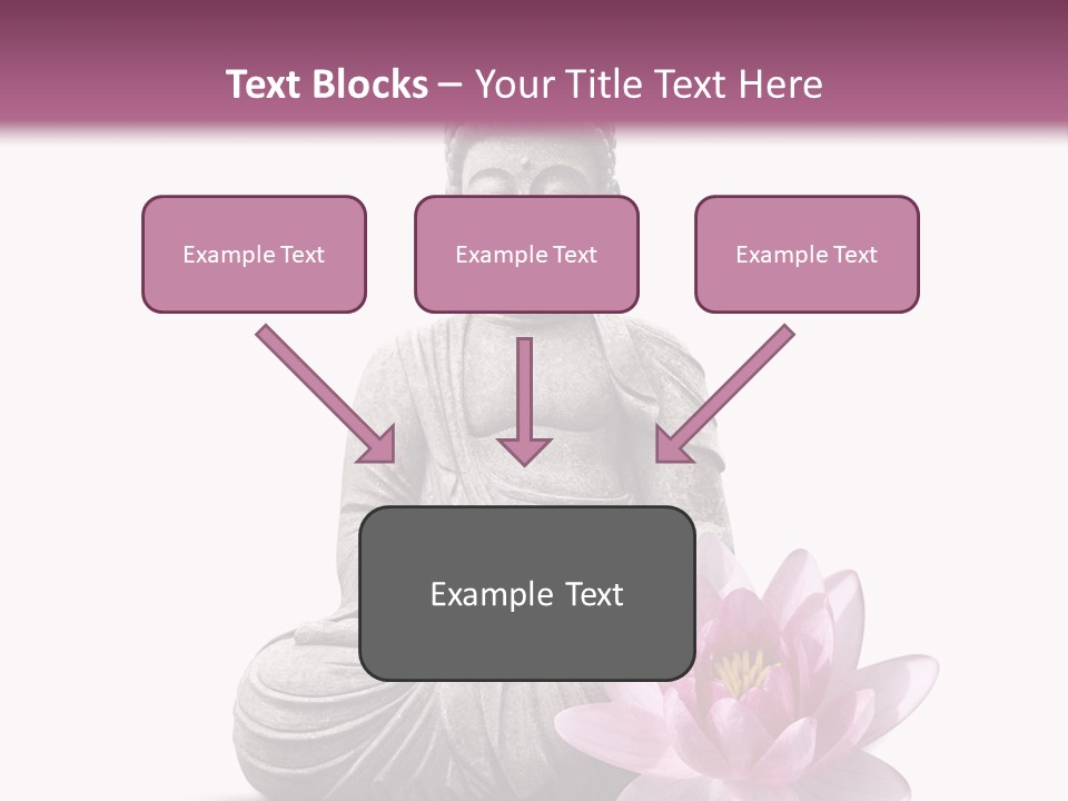Prier Statue De Bouddha Fleur PowerPoint Template