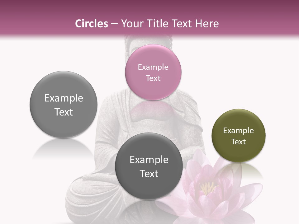 Prier Statue De Bouddha Fleur PowerPoint Template
