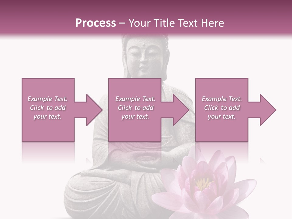 Prier Statue De Bouddha Fleur PowerPoint Template