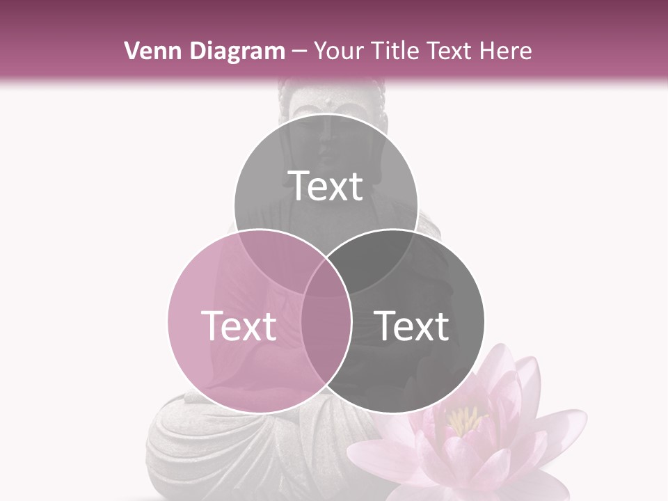 Prier Statue De Bouddha Fleur PowerPoint Template