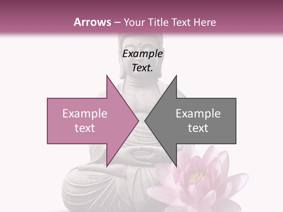 Prier Statue De Bouddha Fleur PowerPoint Template