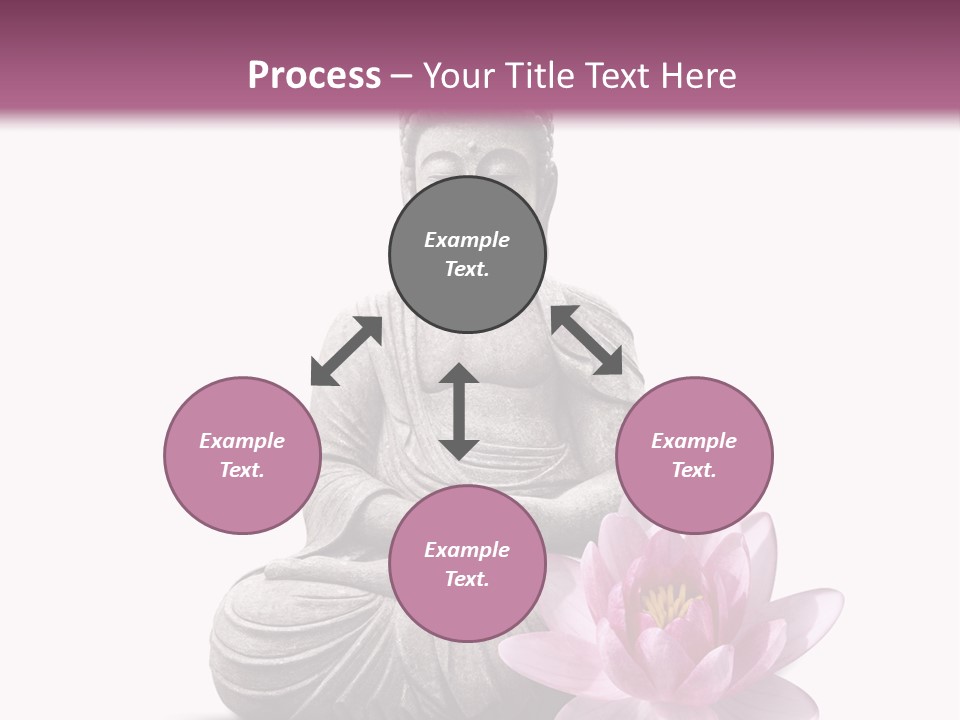 Prier Statue De Bouddha Fleur PowerPoint Template