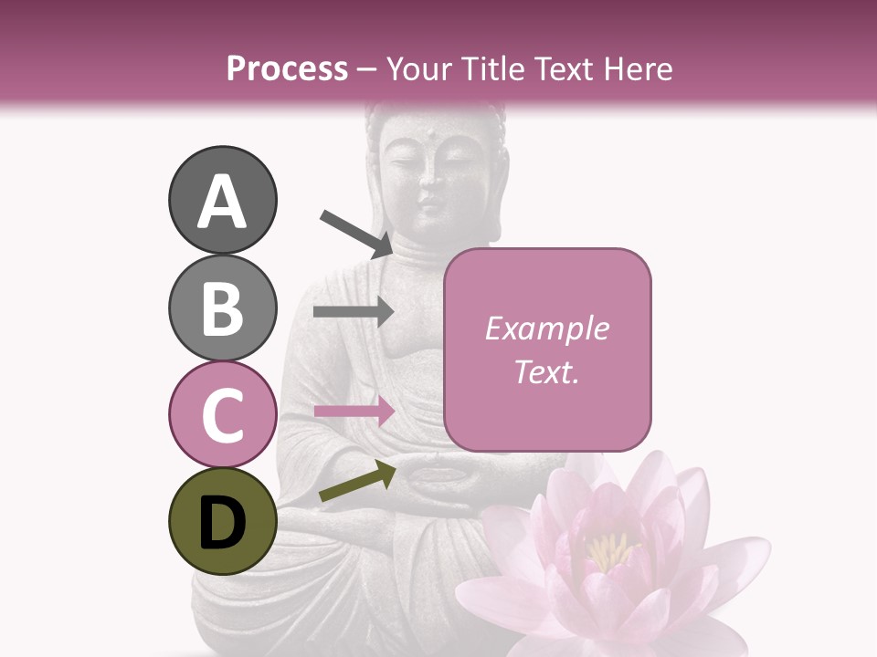 Prier Statue De Bouddha Fleur PowerPoint Template