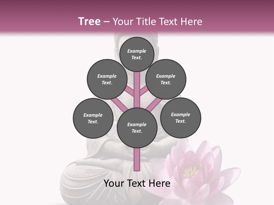 Prier Statue De Bouddha Fleur PowerPoint Template
