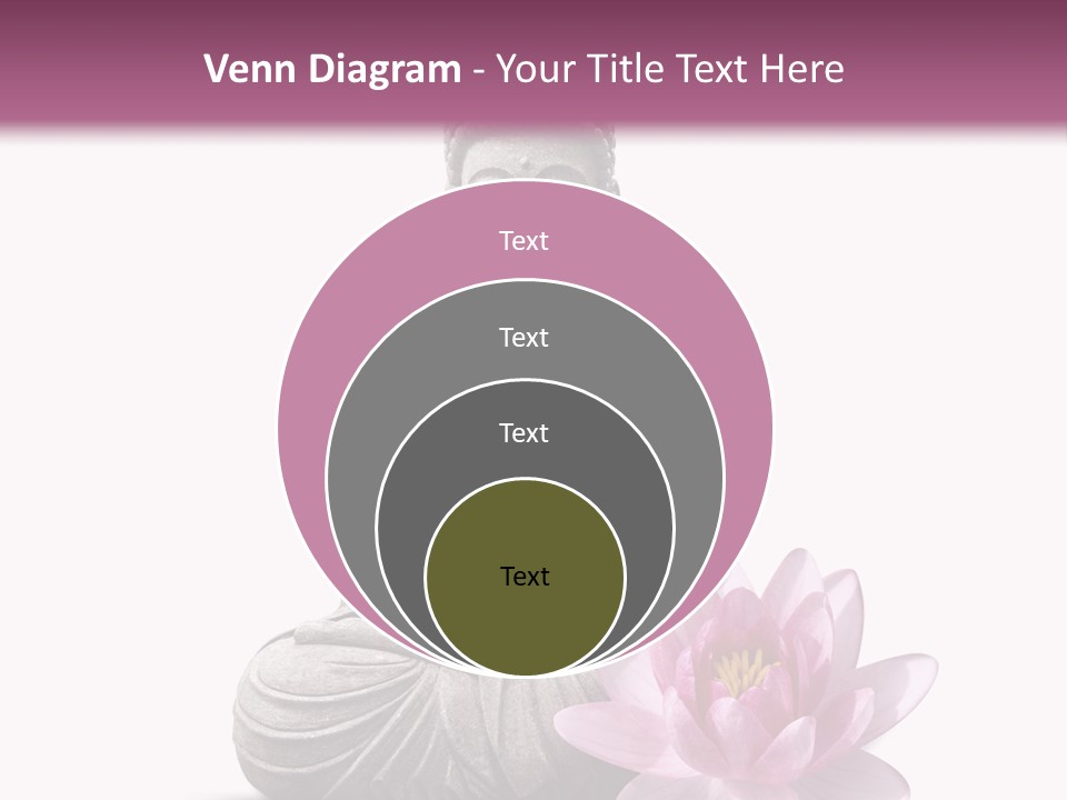 Prier Statue De Bouddha Fleur PowerPoint Template