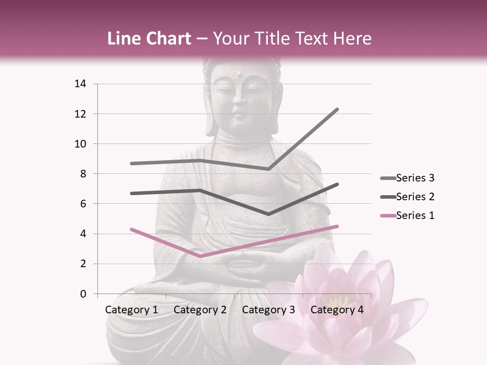 Prier Statue De Bouddha Fleur PowerPoint Template