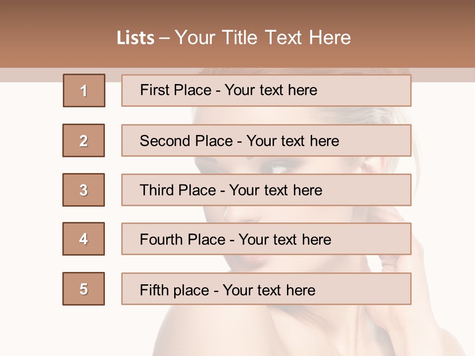 Closeup Cosmetics Person PowerPoint Template