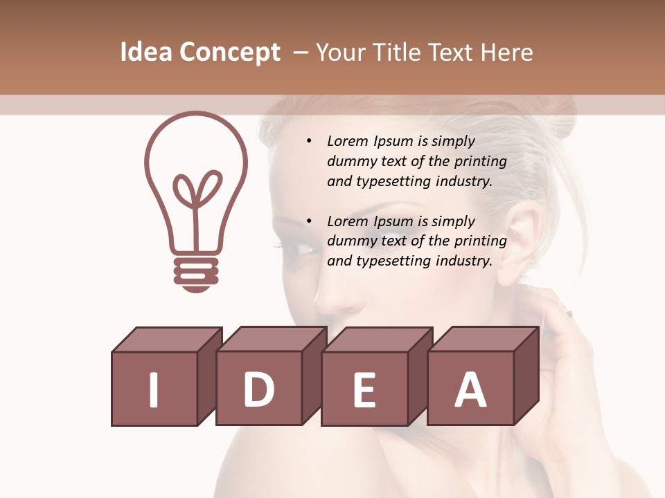 Closeup Cosmetics Person PowerPoint Template