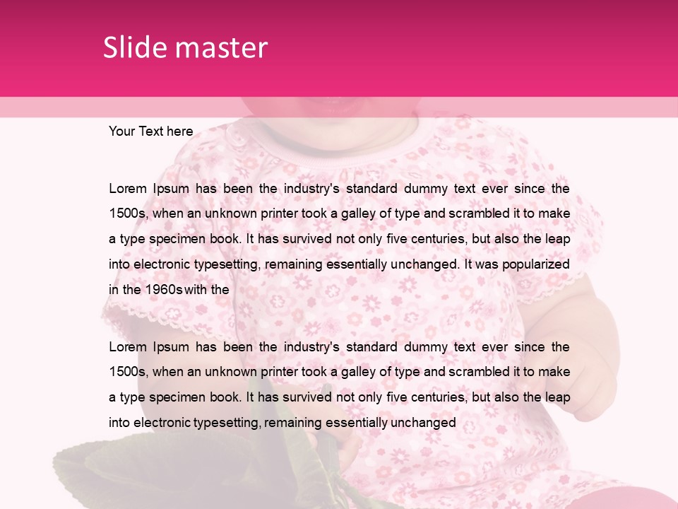 Pink Rosa Sonne PowerPoint Template