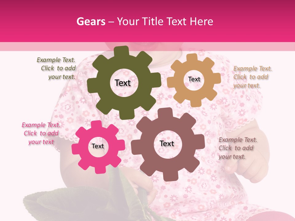 Pink Rosa Sonne PowerPoint Template