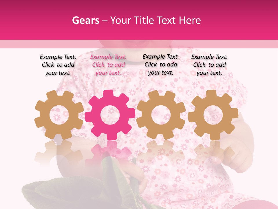 Pink Rosa Sonne PowerPoint Template
