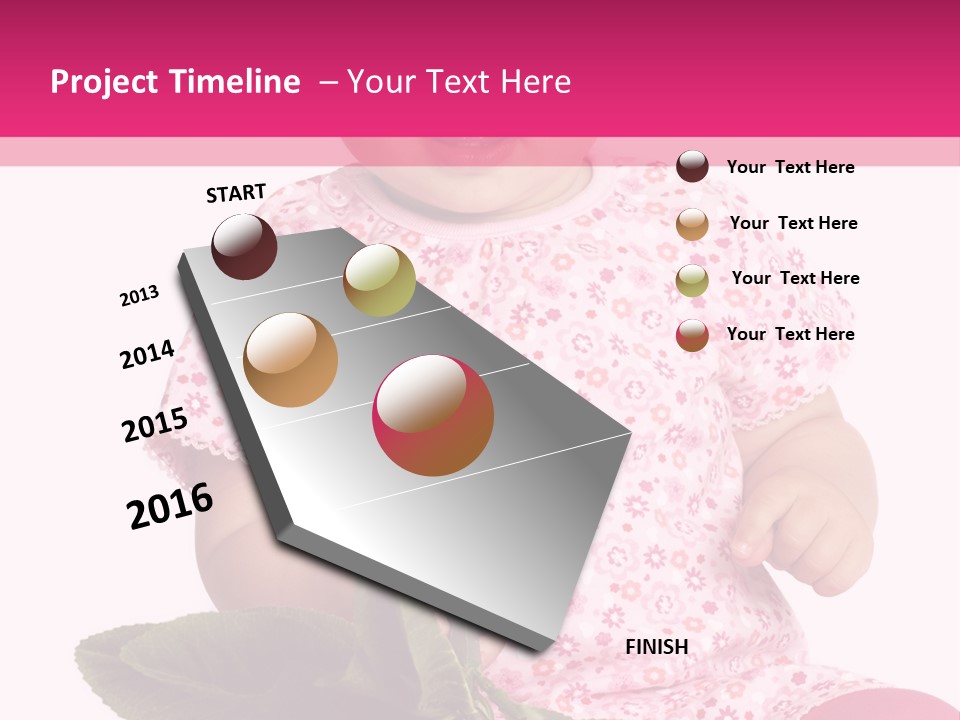 Pink Rosa Sonne PowerPoint Template