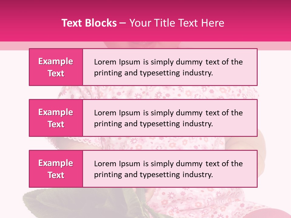 Pink Rosa Sonne PowerPoint Template