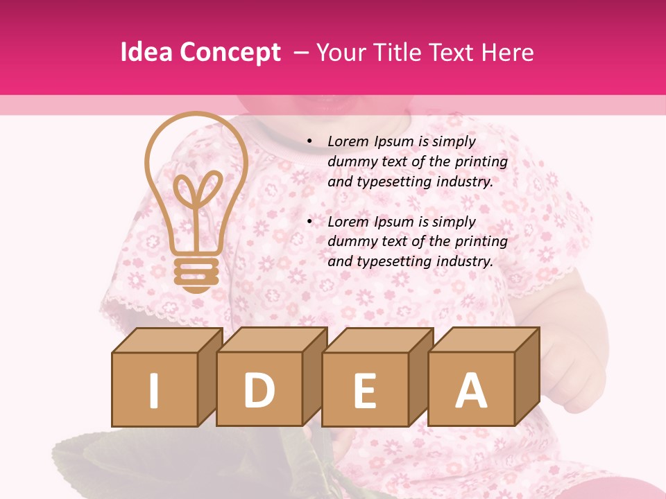 Pink Rosa Sonne PowerPoint Template