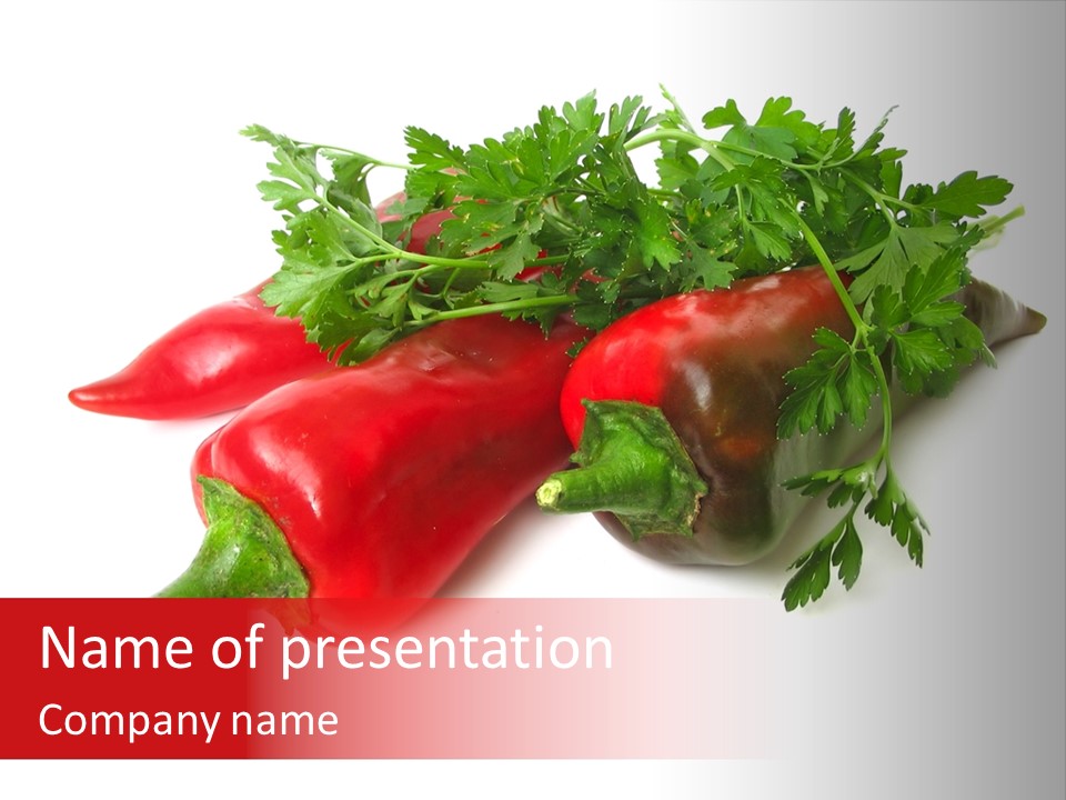 Salad Raw Parsley PowerPoint Template