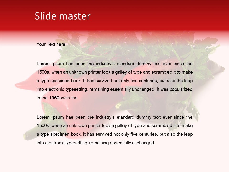 Salad Raw Parsley PowerPoint Template