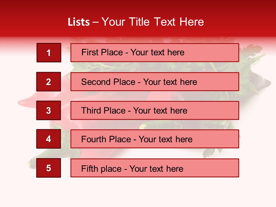 Salad Raw Parsley PowerPoint Template