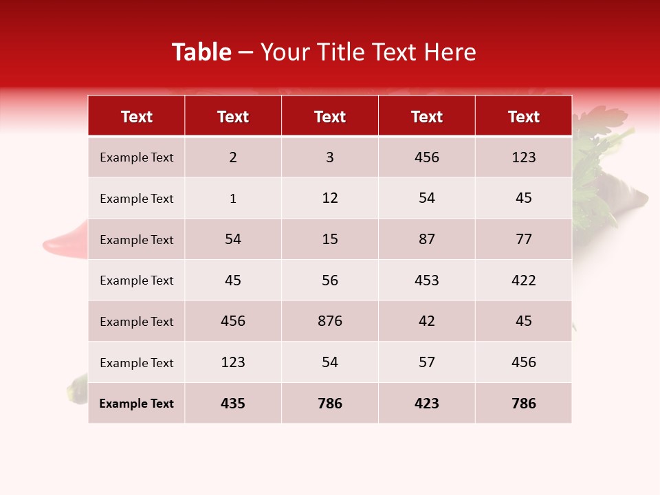 Salad Raw Parsley PowerPoint Template
