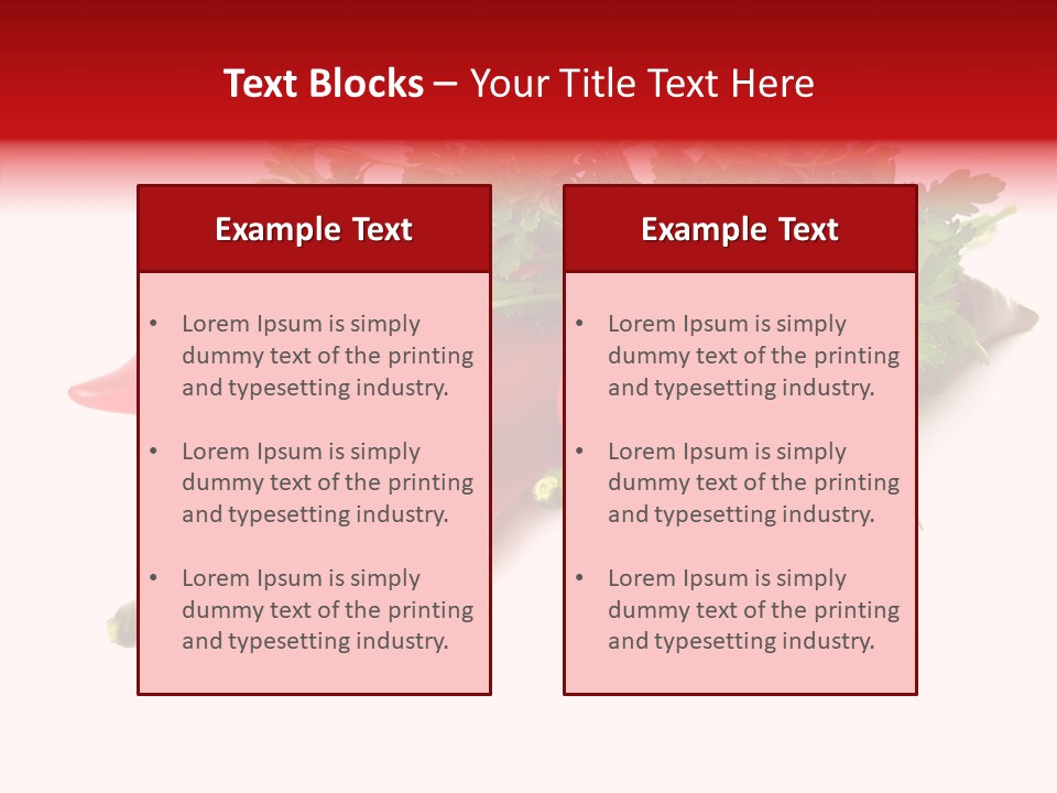 Salad Raw Parsley PowerPoint Template