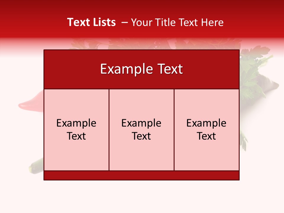 Salad Raw Parsley PowerPoint Template