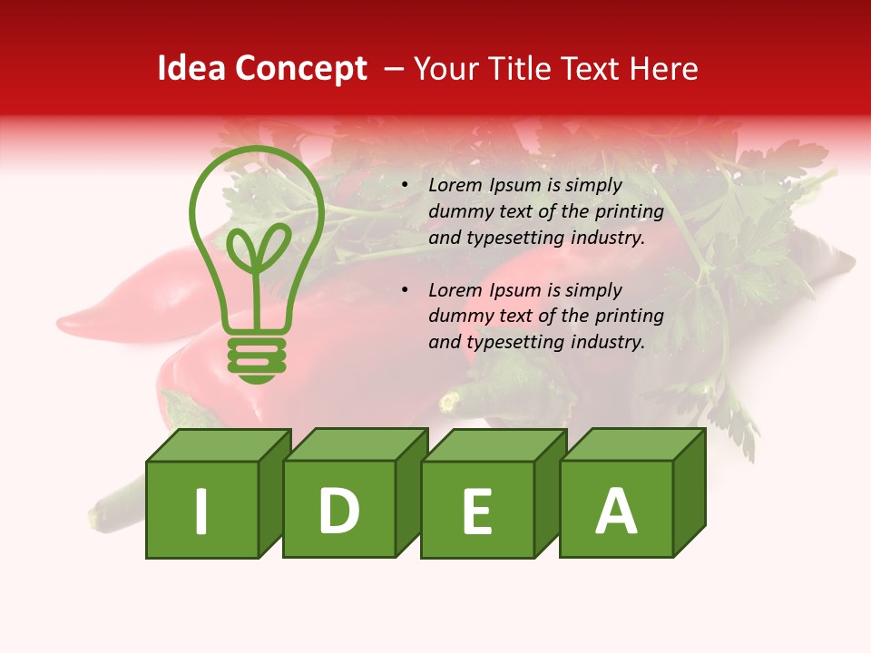 Salad Raw Parsley PowerPoint Template