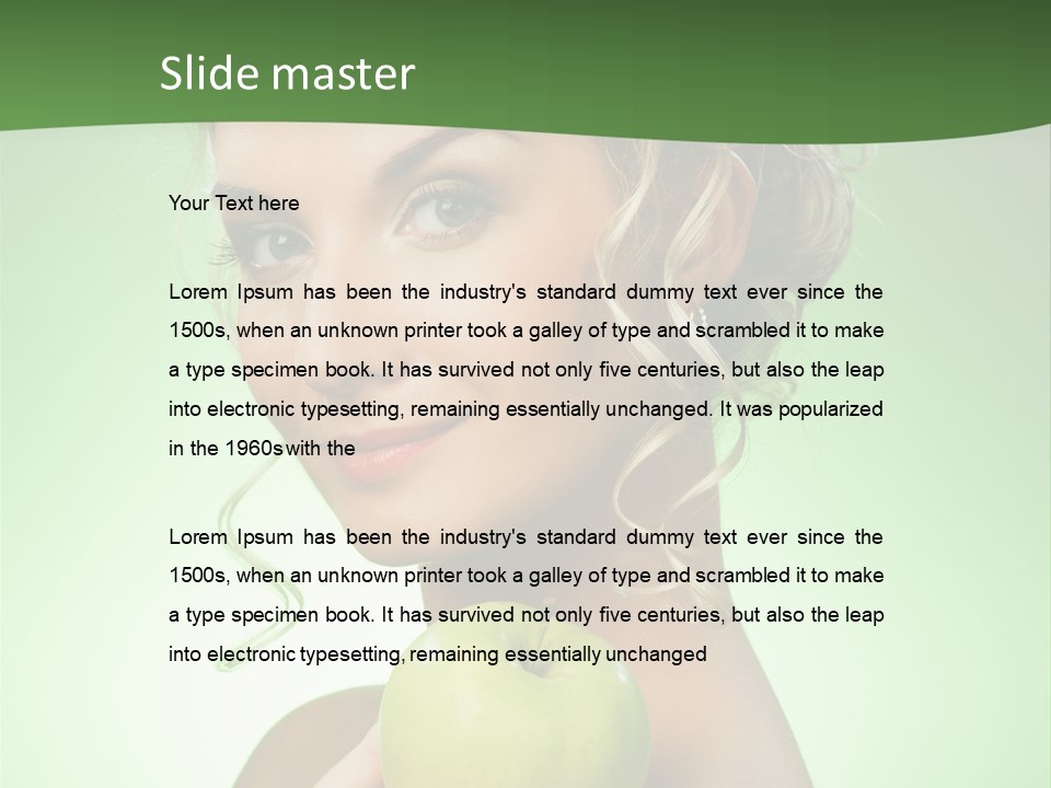 Makeup Female Girl PowerPoint Template