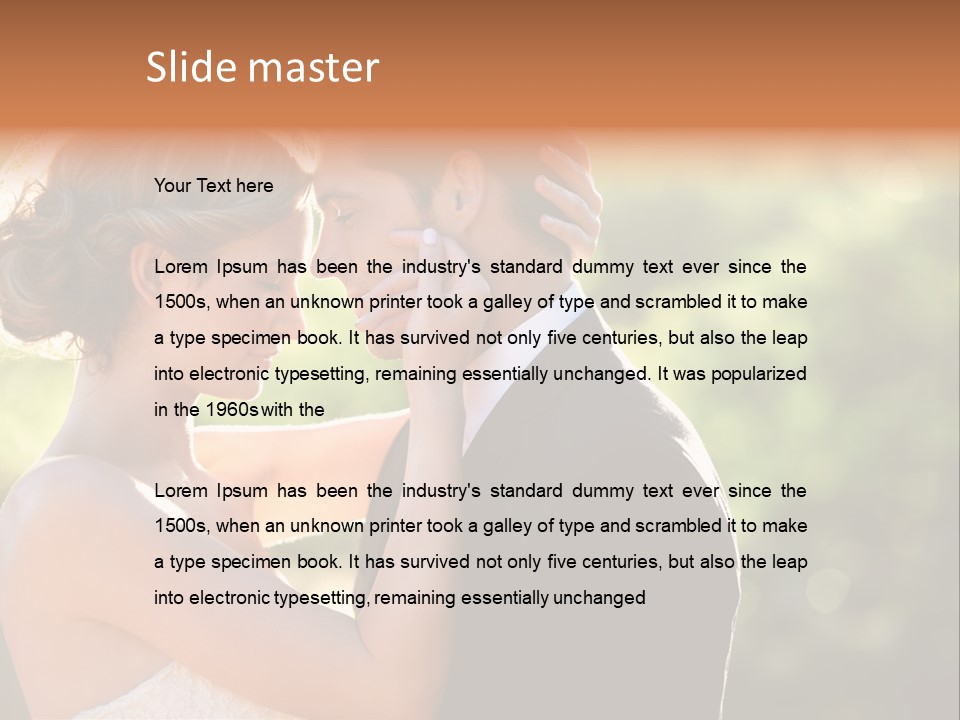 Lovely Bride Close PowerPoint Template