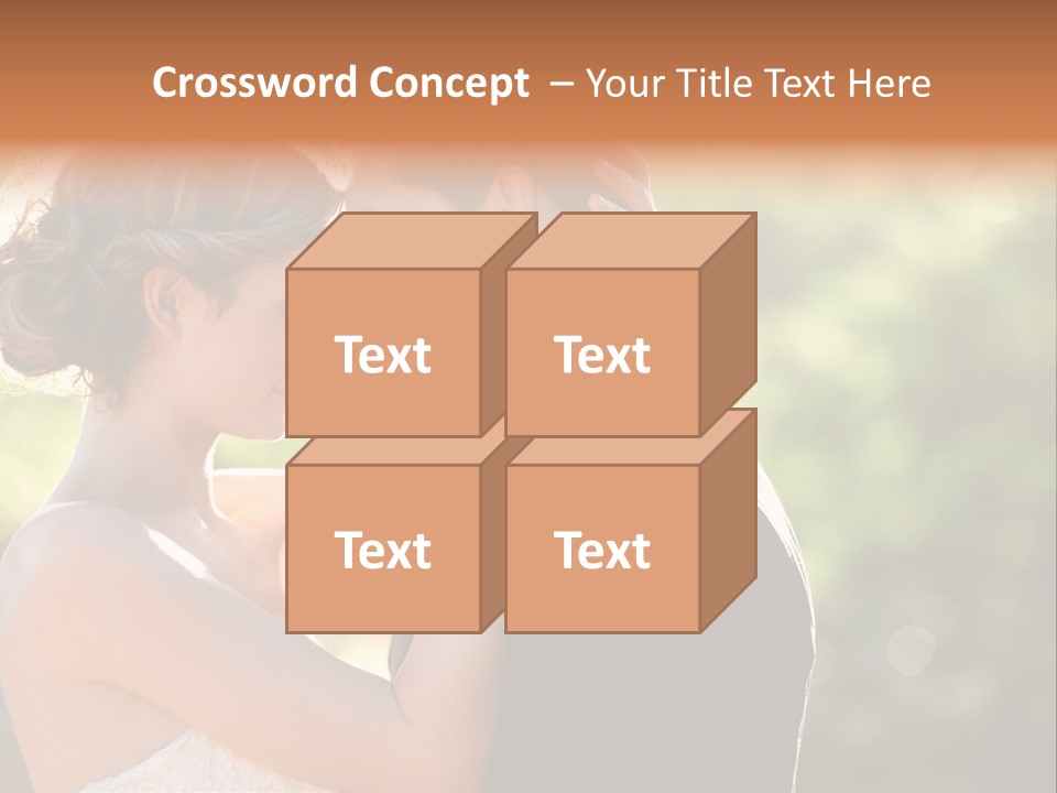 Lovely Bride Close PowerPoint Template