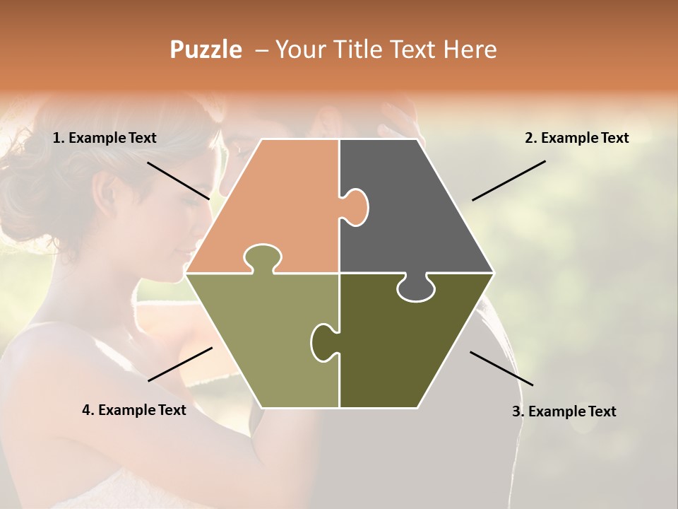 Lovely Bride Close PowerPoint Template